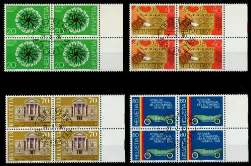 SCHWEIZ 1980 Nr 1170-1173 zentrisch gestempelt VIERERBLOCK 6C6DAE