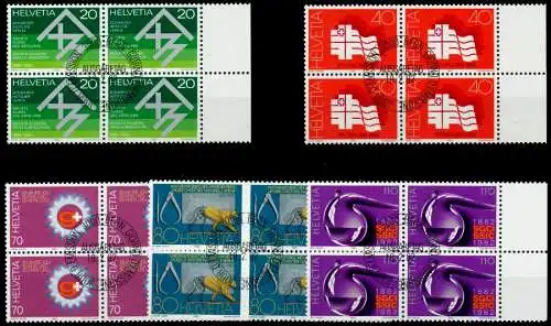 SCHWEIZ 1982 Nr 1216-1220 zentrisch gestempelt VIERERBLOCK 6C6DBA