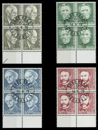 SCHWEIZ 1978 Nr 1137-1140 zentrisch gestempelt VIERERBLOCK 6C6DC6