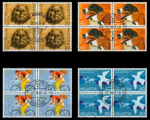 SCHWEIZ 1983 Nr 1256-1259 zentrisch gestempelt VIERERBLOCK 6C6DD6