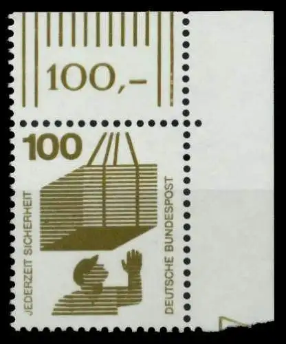 BRD DS UNFALLV Nr 702A-DZ7 postfrisch ECKE-ORE 6C9DCE