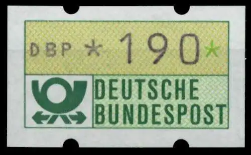 BRD ATM 1981 Nr 1-1-190R postfrisch 6CBE82