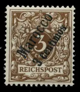 DEUTSCHE AUSLANDSPOSTÄMTER MAROKKO Nr 1 postfrisch 6CC252