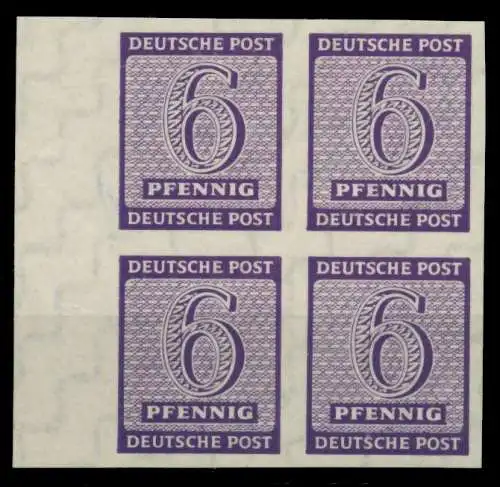 SBZ WESTSACHSEN Nr 117Xa postfrisch VIERERBLOCK 6CE52E