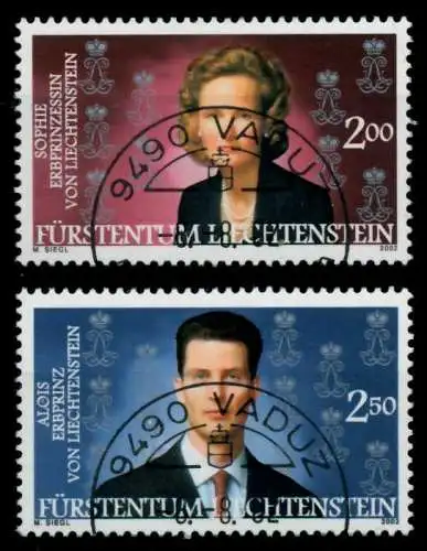 LIECHTENSTEIN 2002 Nr 1299-1300 zentrisch gestempelt 7A7142