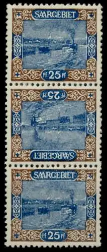 SAARGEBIET LANDS.BILD Nr 56A Kdr III+IV postfrisch 3ER 6D114E