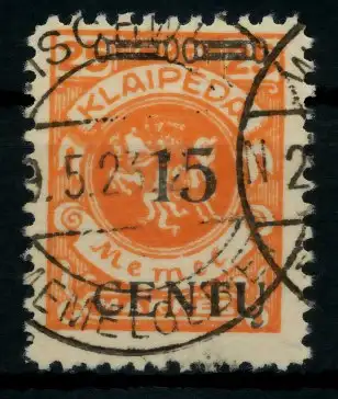 MEMEL 1923 Nr 170AI zentrisch gestempelt gepr. 6D1252