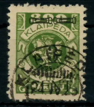 MEMEL 1923 Nr 179III gestempelt gepr. 6D127A