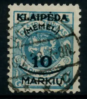 MEMEL 1923 Nr 124 zentrisch gestempelt gepr. 6D12CE