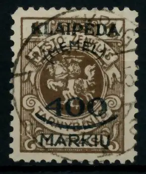 MEMEL 1923 Nr 128 zentrisch gestempelt gepr. 6D12EE