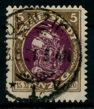 DANZIG 1921 Nr 53 zentrisch gestempelt gepr. 6D3702