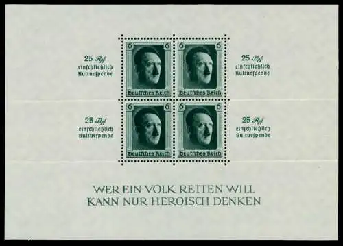 DEUTSCHES REICH Block 9 postfrisch 6DA70A