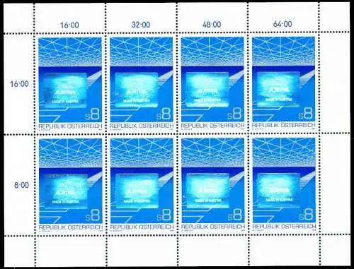 ÖSTERREICH BLOCK KLEINBOGEN 1980-1989 Nr 1936 ungebraucht S847752