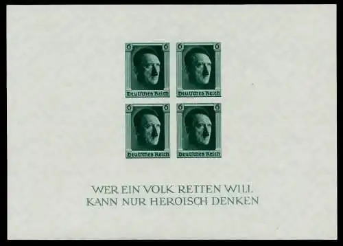 DEUTSCHES REICH Block 8 postfrisch 6DD20E