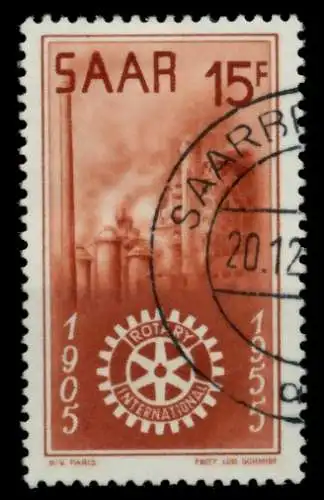 SAARLAND 1955 Nr 358 gestempelt 6DF9D6