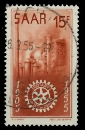 SAARLAND 1955 Nr 358 gestempelt 6DFA12