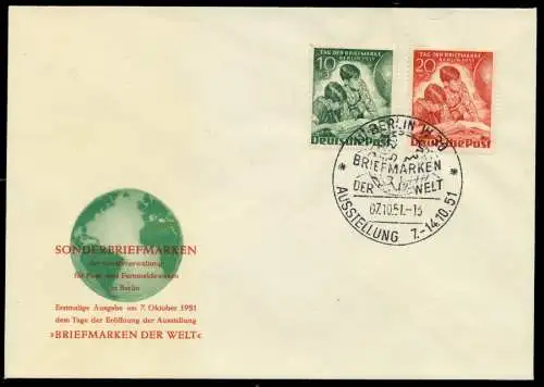 BERLIN 1951 Nr 80-81 BRIEF FDC 6E2D22