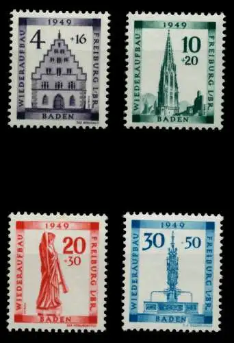 FRANZ. ZONE BADEN Nr 38A-41A postfrisch 6E31D6