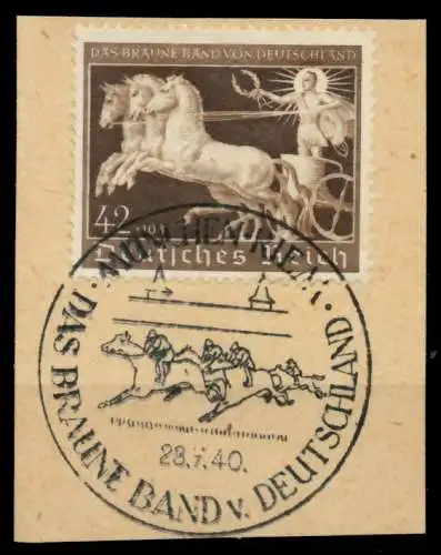 3. REICH 1940 Nr 747 zentrisch gestempelt Briefst³ck 6E312E