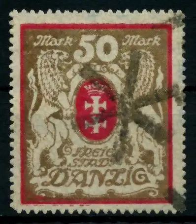 DANZIG 1922 Nr 100Ya gestempelt gepr. 6E6432