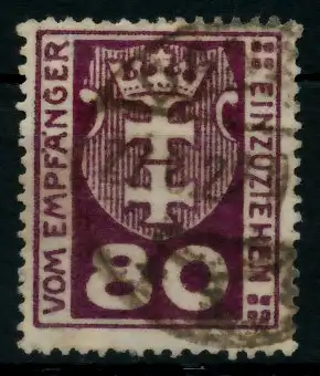 DANZIG PORTOMARKEN Nr 6b gestempelt 6E65AE