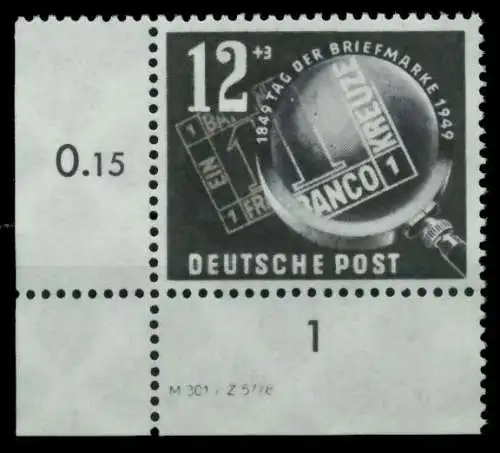DDR 1949 Nr 245DV postfrisch ECKE-ULI 6E90AE