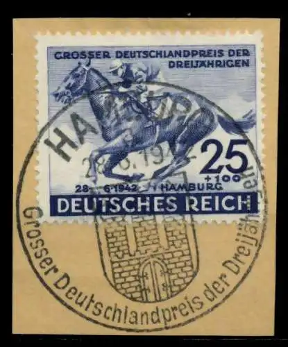 3. REICH 1942 Nr 814 zentrisch gestempelt Briefst³ck 6F268E