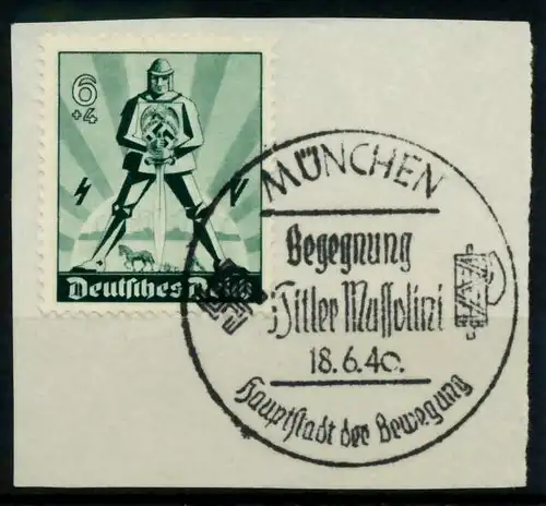 3. REICH 1940 Nr 745 zentrisch gestempelt Briefst³ck 6F4AA2
