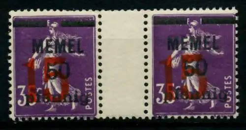 MEMEL 1921 Nr 48ZW postfrisch ZW-STEG PAAR 6F4BD2