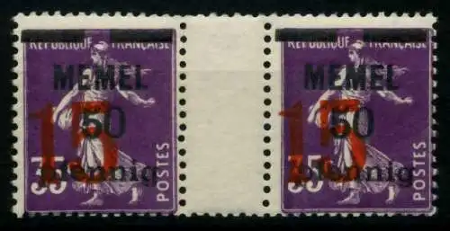 MEMEL 1921 Nr 48ZW postfrisch ZW-STEG PAAR 6F4BEE