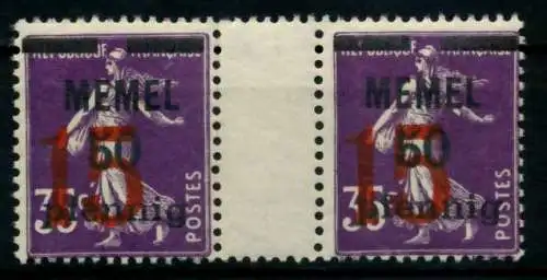 MEMEL 1921 Nr 48ZW postfrisch ZW-STEG PAAR 6F4BFA