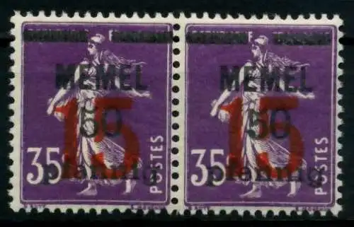 MEMEL 1921 Nr 48 postfrisch WAAGR PAAR 6F4C0A