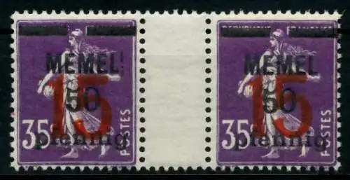 MEMEL 1921 Nr 48ZW postfrisch ZW-STEG PAAR 6F4C32