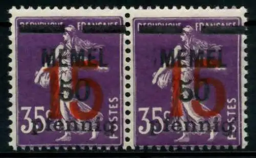 MEMEL 1921 Nr 48 postfrisch WAAGR PAAR 6F4C36