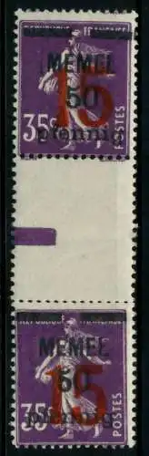 MEMEL 1921 Nr 48ZS postfrisch ZW-STEG PAAR 6F4C3A