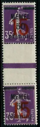 MEMEL 1921 Nr 48ZS postfrisch ZW-STEG PAAR 6F4C46