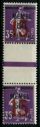 MEMEL 1921 Nr 48ZS postfrisch ZW-STEG PAAR 6F4C4A