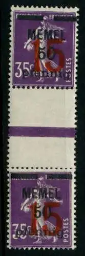 MEMEL 1921 Nr 48ZS postfrisch ZW-STEG PAAR 6F4C5A