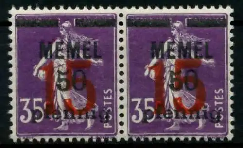 MEMEL 1921 Nr 48 postfrisch WAAGR PAAR 6F4C8E