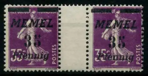 MEMEL 1922 Nr 84ZW postfrisch ZW-STEG PAAR 6F4CB2