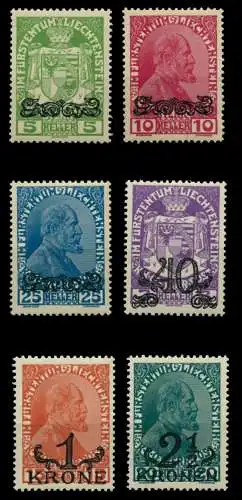 LIECHTENSTEIN 1920 Nr 11-16 postfrisch 6F6E1A