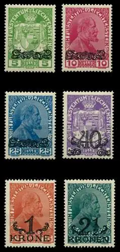 LIECHTENSTEIN 1920 Nr 11-16 postfrisch 6F6E26