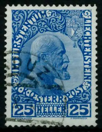 LIECHTENSTEIN 1912 Nr 3x gestempelt 6F6F5E