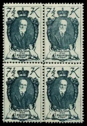 LIECHTENSTEIN 1920 Nr 38 postfrisch VIERERBLOCK 6FBF52