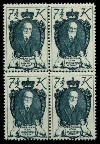LIECHTENSTEIN 1920 Nr 38 postfrisch VIERERBLOCK 6FBF5A
