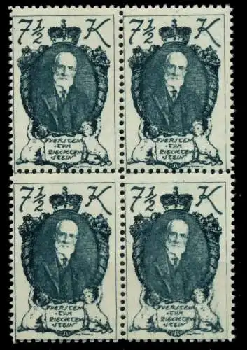 LIECHTENSTEIN 1920 Nr 38 postfrisch VIERERBLOCK 6FBF82