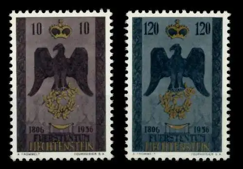 LIECHTENSTEIN 1956 Nr 346-347 postfrisch 6FE60A