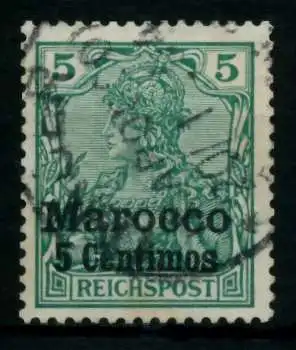 DEUTSCHE AUSLANDSPOSTÄMTER MAROKKO Nr 8II gestempelt 7034AE