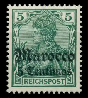 DEUTSCHE AUSLANDSPOSTÄMTER MAROKKO Nr 20 ungebraucht 7077A2