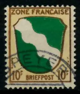 FRANZ. ZONE ALLG. AUSG. Nr 5 gestempelt gepr. 707E2E